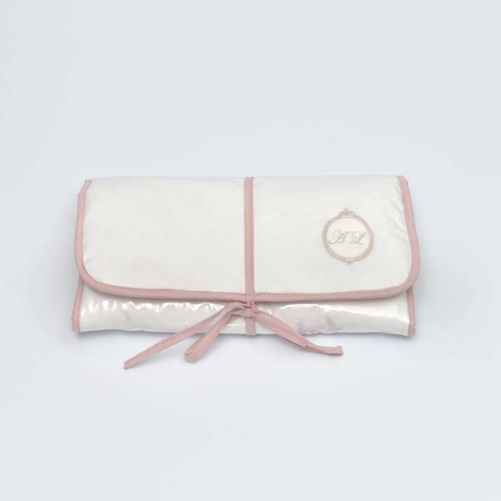 Necessaire Trocador Portátil Matelassê Offwhite