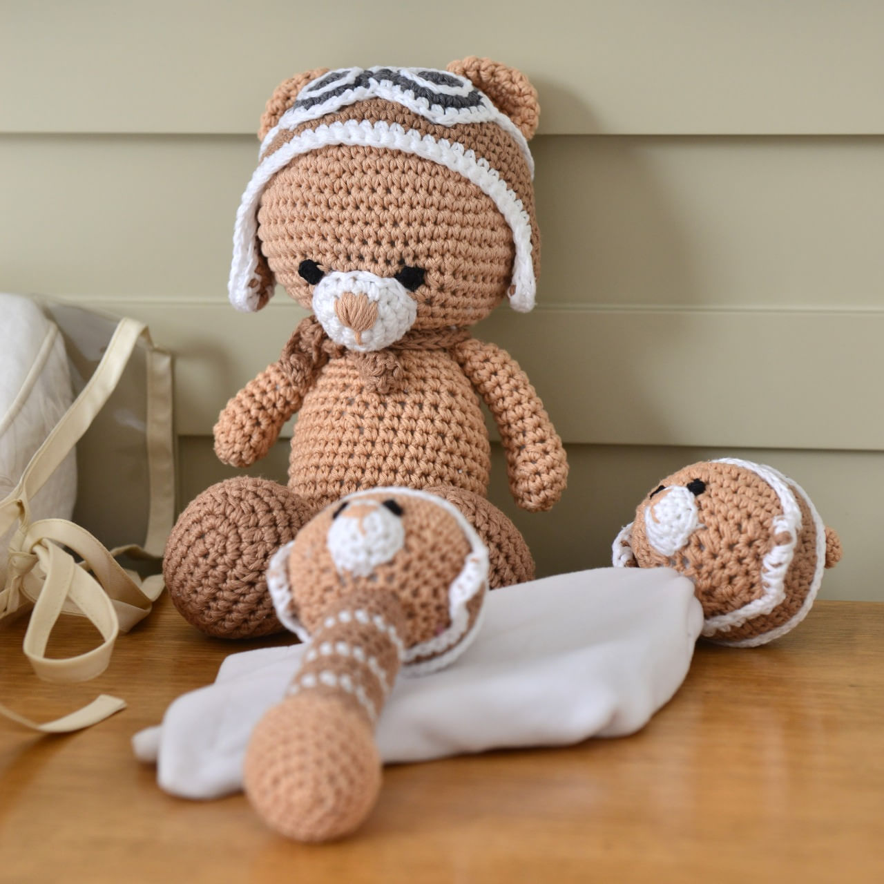 Urso Aviador Amigurumi Crochê