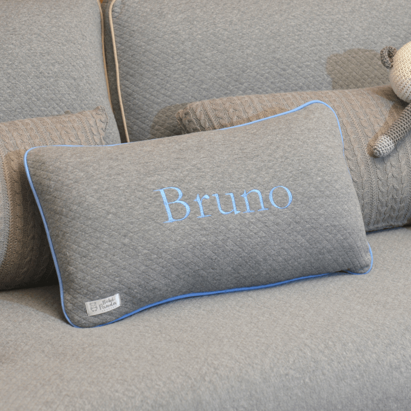 Almofada Decorativa Retangular Matelasse Soft Touch Cinza