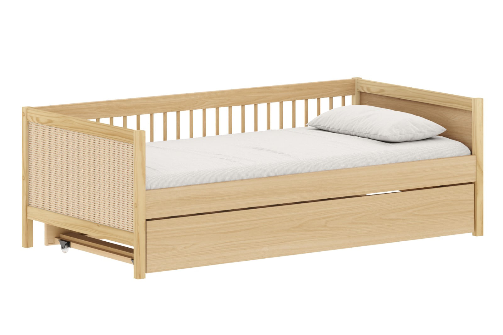 Cama com Cama Auxiliar Linha Paglia Carvalho Malva