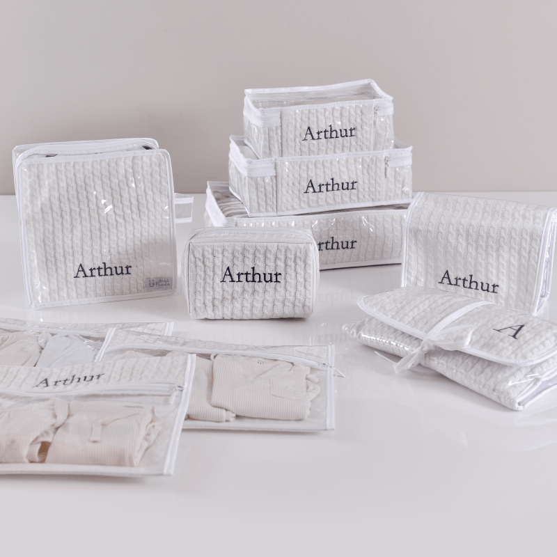 Kit Organizadores e Necessaires Personalizado Tricot Elegance - 10 pçs