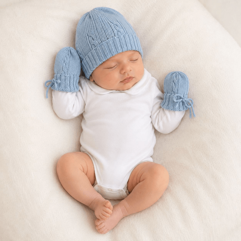 Kit Gorro com Luvinhas Tricot
