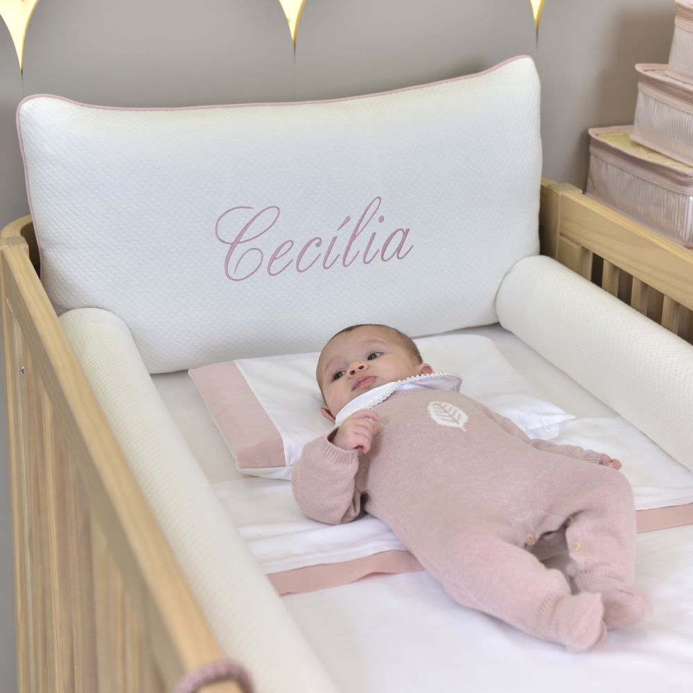 Kit Protetor de Berço Rolinho Matelasse Soft Touch Offwhite