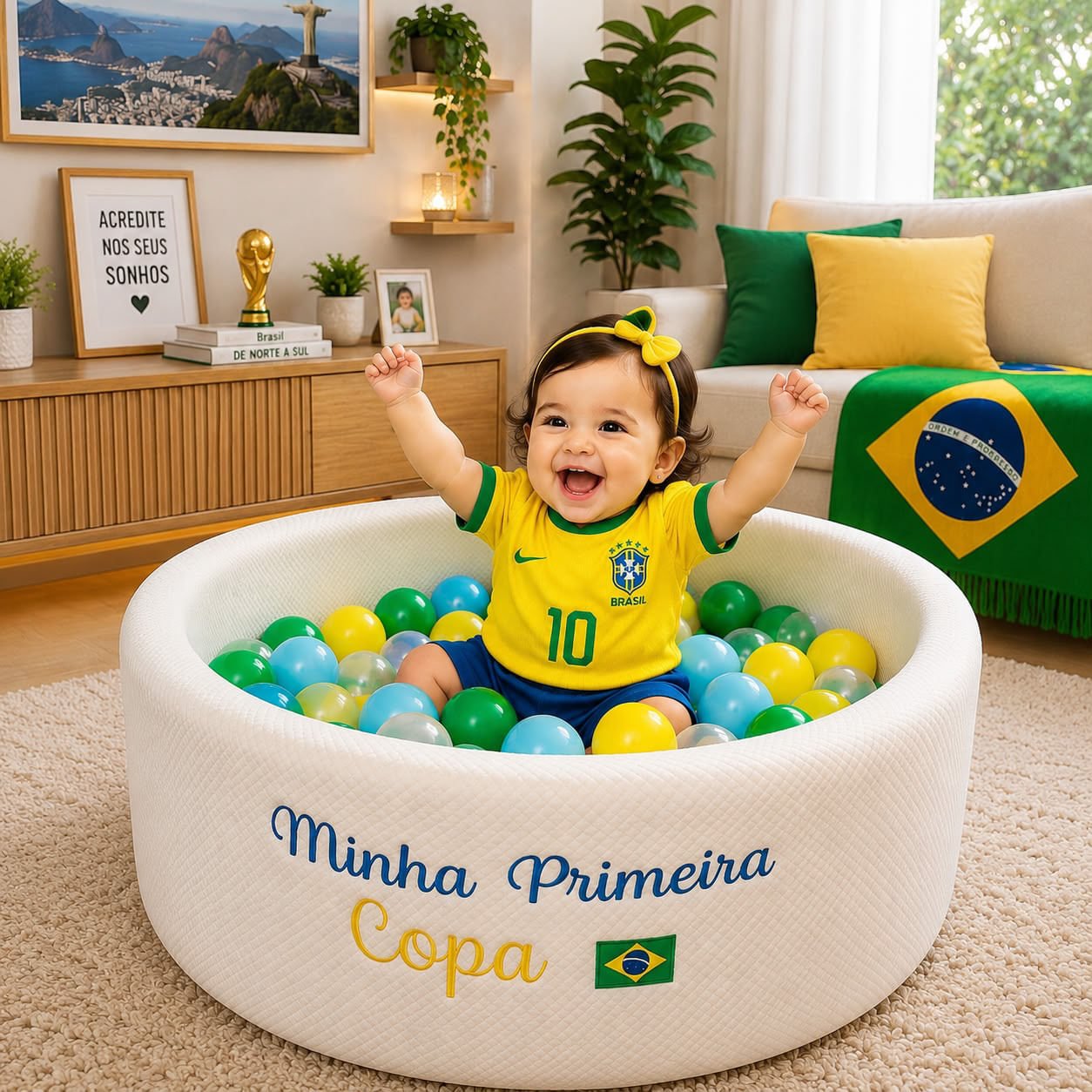Piscina de Bolinhas Minha Primeira Copa - Edição Limitada